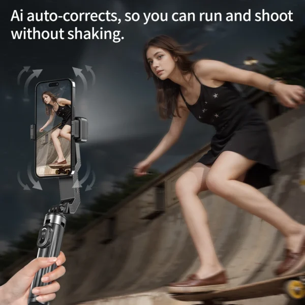 3-in-1 Selfie Stick Tripod Handheld Gimbals with AI Tracking - Image 3