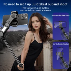 3-in-1 Selfie Stick Tripod Handheld Gimbals with AI Tracking