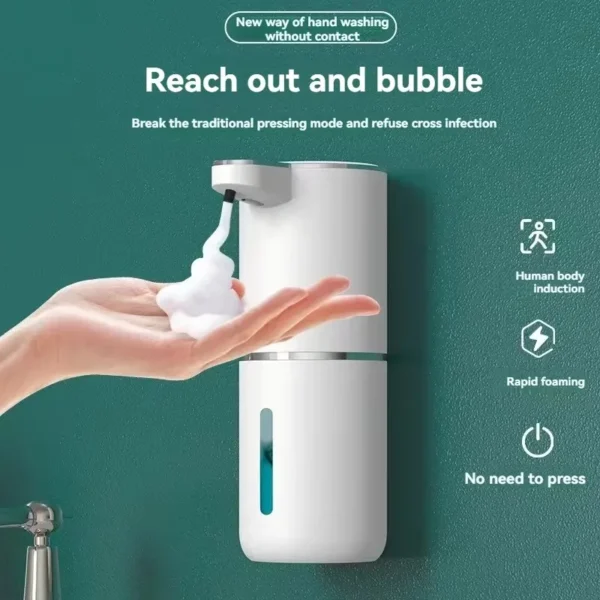 Automatic Soap Dispenser Touchless Foaming Soap Dispenser 380ml USB Rechargeable  AliExpress - Image 2