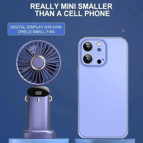 Handheld Mini Fan Foldable Portable Neck Hanging Fans - Image 2