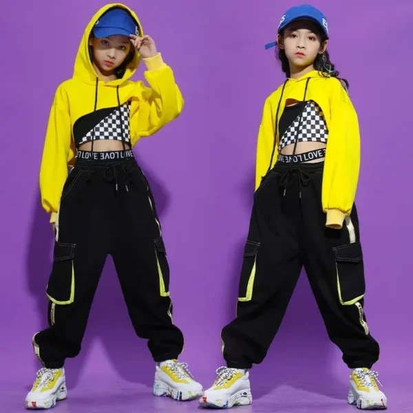 Children Hip Hop Clothes Girl Jazz Street Dance Costume for Kid - Image 2