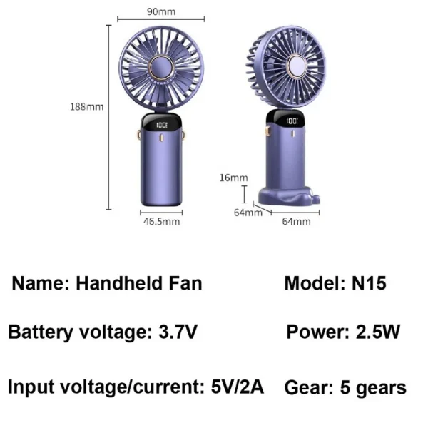 Neck Hanging Fans Handheld Mini Fan Foldable Portable - Image 6