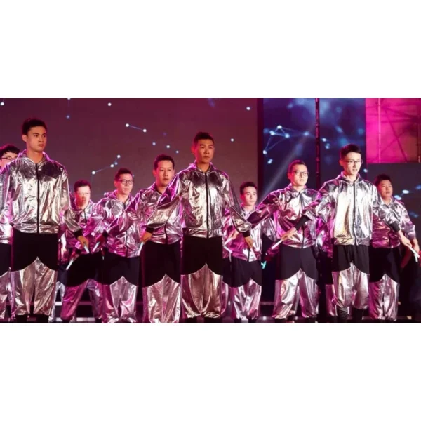 New Girls Boys Gold Silver Ballroom Jazz Hip Hop Dance Competition Costume - Image 2