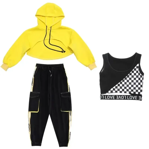 Children Hip Hop Clothes Girl Jazz Street Dance Costume for Kid - Image 5