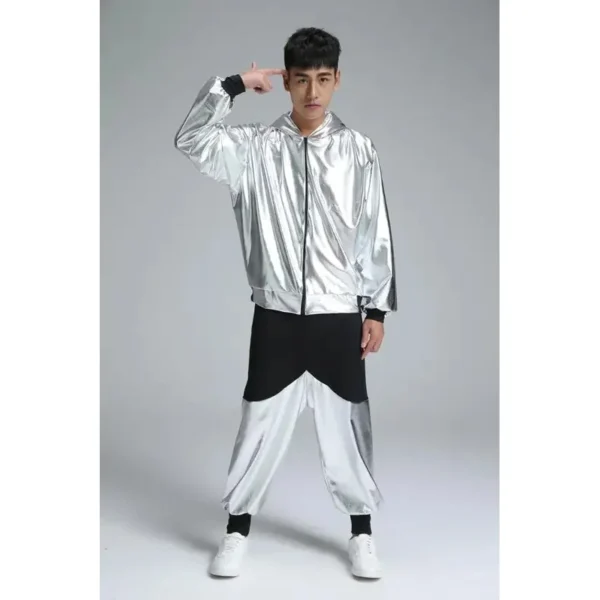 New Girls Boys Gold Silver Ballroom Jazz Hip Hop Dance Competition Costume - Image 6