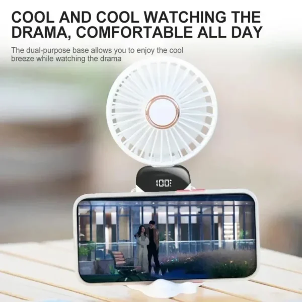 Handheld Mini Fan Foldable Portable Neck Hanging Fans - Image 3