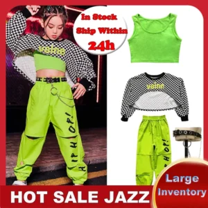 2025 Girls Jazz Dance Costumes Children’S Hip-Hop Street Dance
