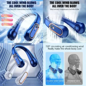 Neck Bladeless Fan Mini Ultra Long Life Portable