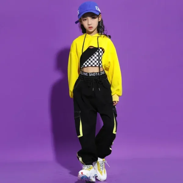 Children Hip Hop Clothes Girl Jazz Street Dance Costume for Kid - Image 4