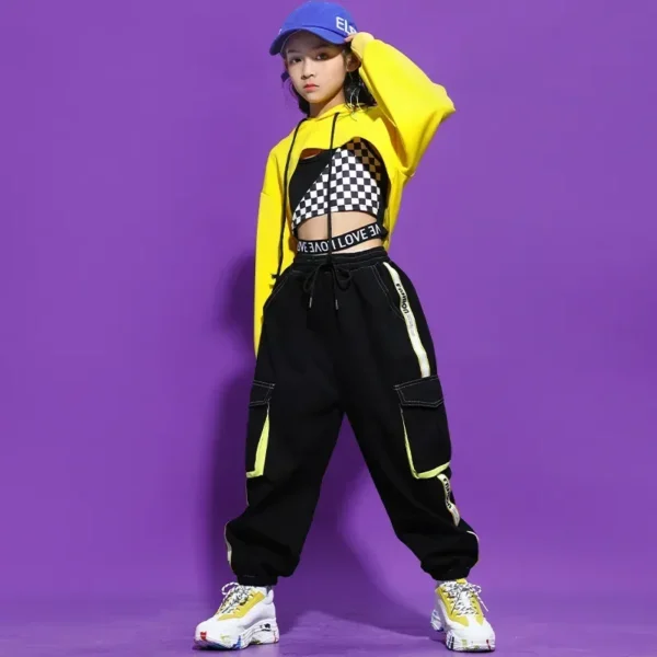 Children Hip Hop Clothes Girl Jazz Street Dance Costume for Kid - Image 3