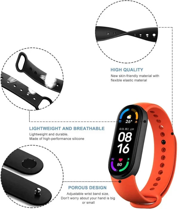 Strap For xiaomi mi band 7 6 5 4 3 Silicone Bracelet for miband 6 watch Accessories Wristband for Mi Band 5 xiaomi band 7 straps - Image 3