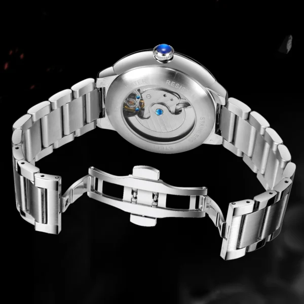 Luxury Brands SKROX Moon Phase Tourbillon Automatic Movement Man Watch Stainless Steel Strip Waterproof Mechanical Wrist Watches - Image 2