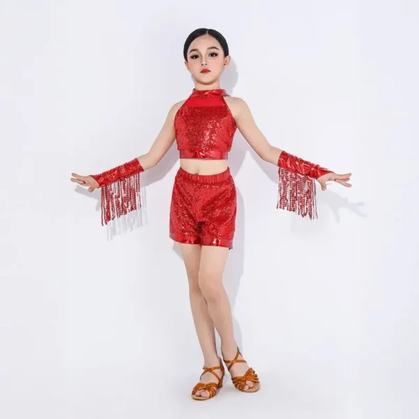 Top Shorts Set Hip Hop Ballroom Performance Stage Outfits - Image 2